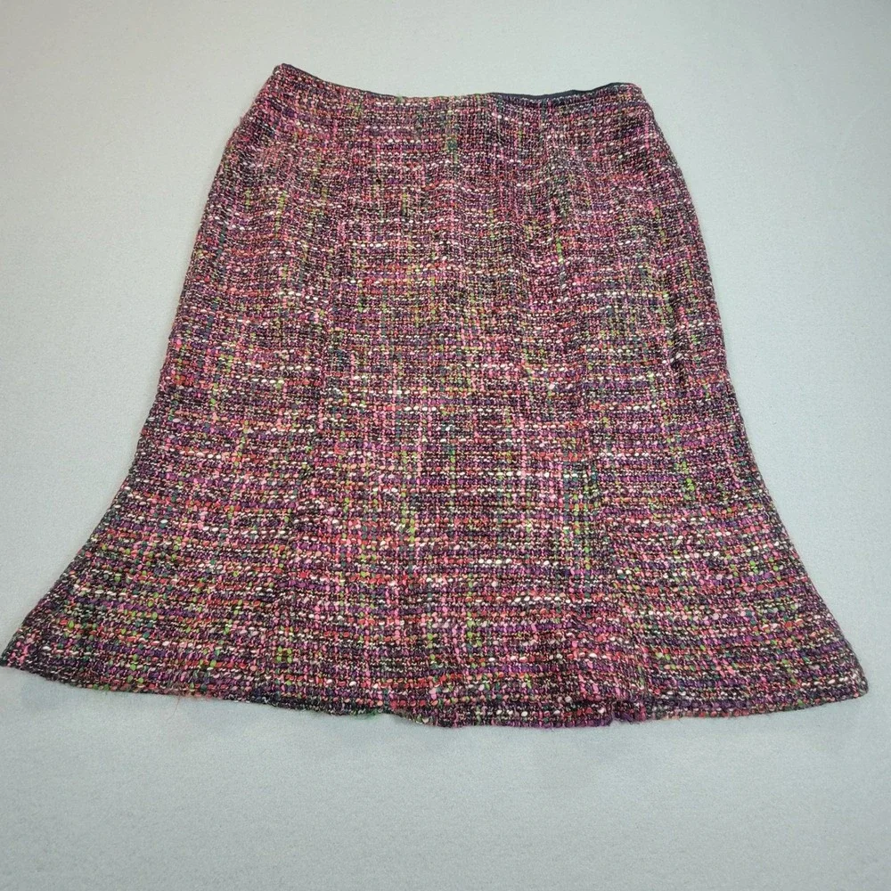 Talbots Petites‎ Tweed Skirt Knee Length Multicolor Career Office Women's 10P